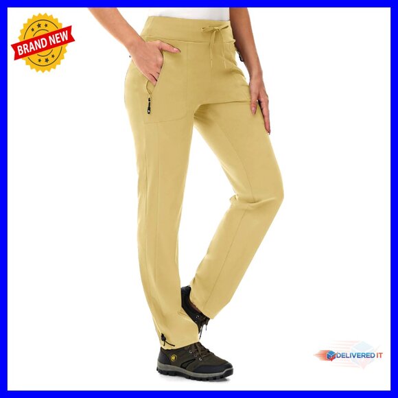 Quick Dry Water Resistant Hiking Pants Athletic Joggers with Zipper Pockets